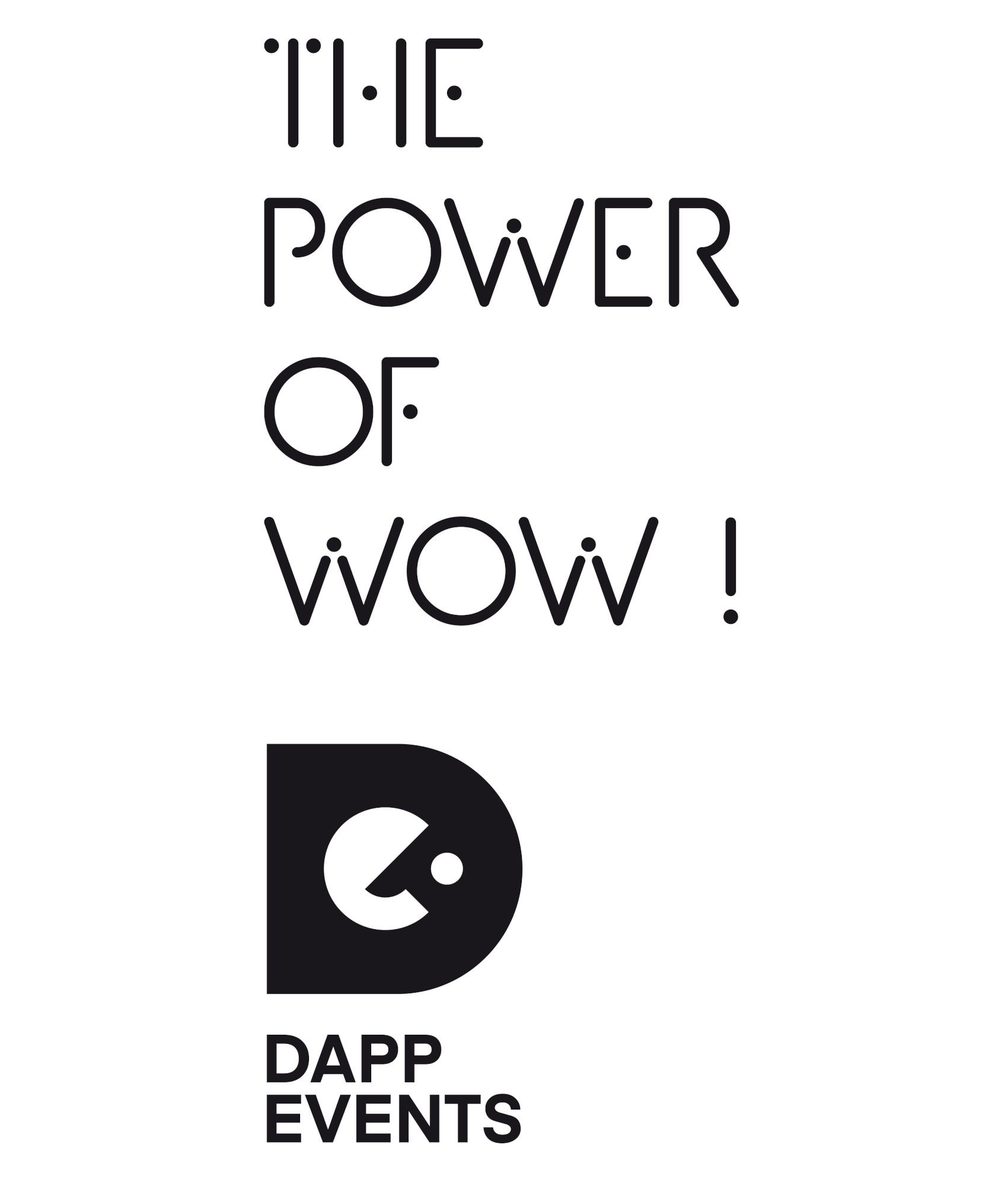 DAPP EVENTS Logo und Claim THE POWER OF WOW!